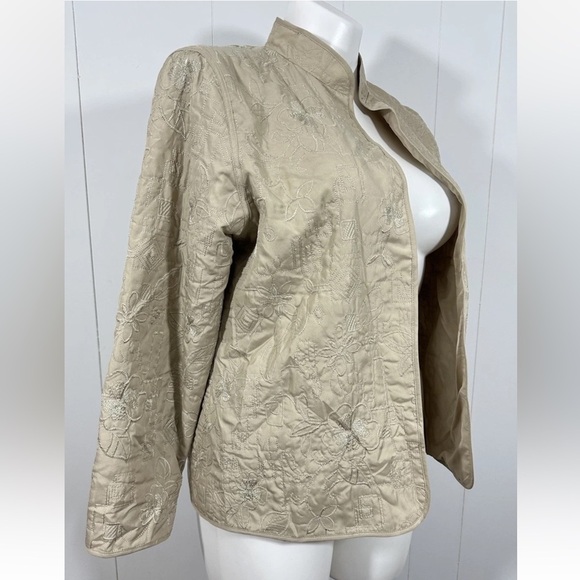 NWT Alfred Dunner Jacket Womens Size 12 Embroidered Open Front Lightweight Lined - Picture 3 of 10